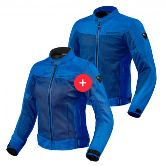 Giacche moto REV'IT Duo Eclipse Blue Man and Woman