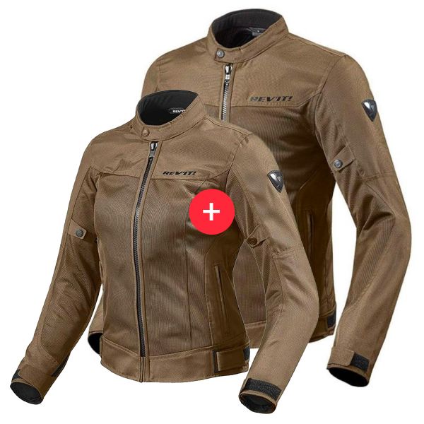 Giacche moto REV'IT Duo Eclipse Brown Man and Woman