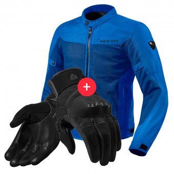 Giacche moto REV'IT Eclipse Blue + Mosca Black
