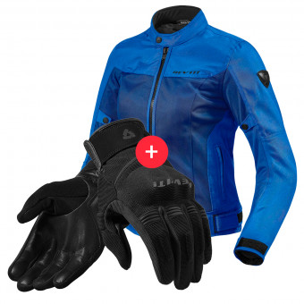 Giacche moto REV'IT Eclipse Ladies Blue + Mosca Ladies Black