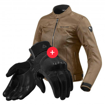Giacche moto REV'IT Eclipse Ladies Brown + Mosca Ladies Black