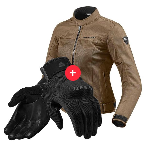 Giacche moto REV'IT Eclipse Ladies Brown + Mosca Ladies Black