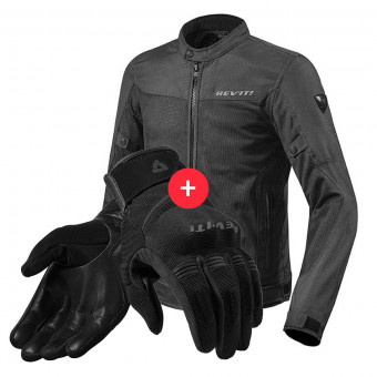 Giacche moto REV'IT Eclipse Black + Mosca Black