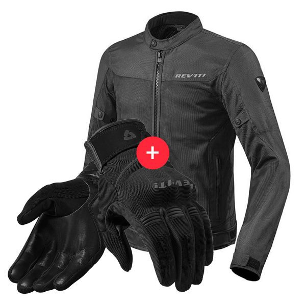 Giacche moto REV'IT Eclipse Black + Mosca Black