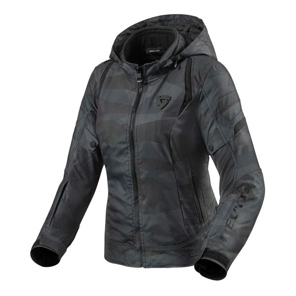 Giacche moto REV'IT Flare 2 Ladies Camouflage Nero Grigio