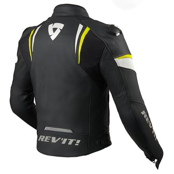 Revit Quantum Giacca in pelle motociclistica Nero/Neon/Giallo Revit Quantum Giacca in pelle motociclistica Nero/Neon/Giallo