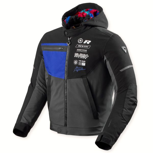 Giacche moto REV'IT Haste H2O Black Blue