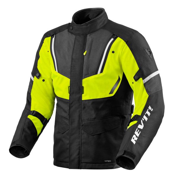 Giacche Moto Lunghe REV'IT Move H2O Black Neon Yellow