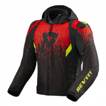 Giacche moto REV'IT Quantum 2 H2O Nero Rosso
