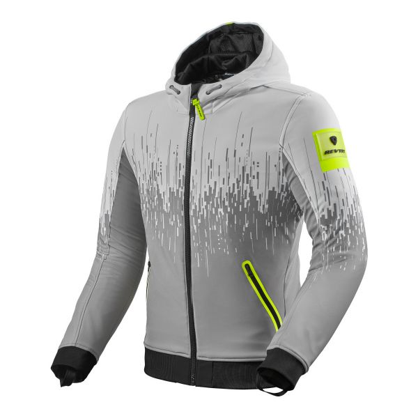 Giacche moto REV'IT Quantum 2 WB Grigio Chiaro Neon Giallo