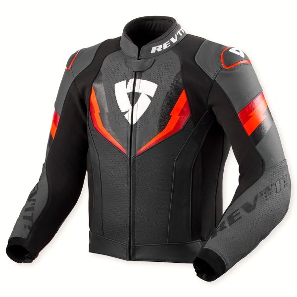 Giacche moto REV'IT Quantum 3 Black Neon Red