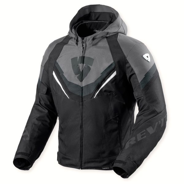 Giacche moto REV'IT Quantum 3 H2O Black Grey