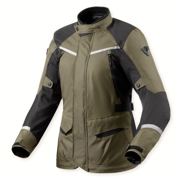 Giacche moto REV'IT Voltiac 3 H2O Ladies Green Anthracite
