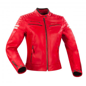 Giacche moto Segura Lady Funky Red White Giacche moto Segura Lady Funky Red White