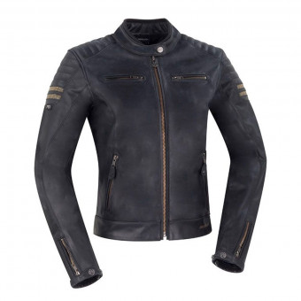 Giacche moto Segura Lady Stripe Crystal Black