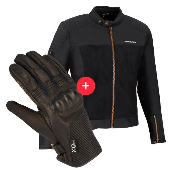 Giacche moto Segura Oskar Black + Swan Black