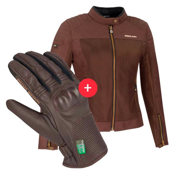 Giacche moto Segura Oskar Brown + Swan Brown