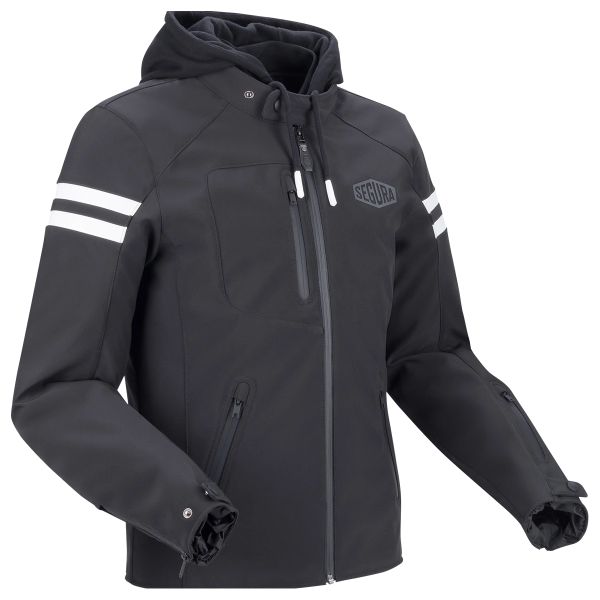 Giacche moto Segura Ritchy in bianco e nero