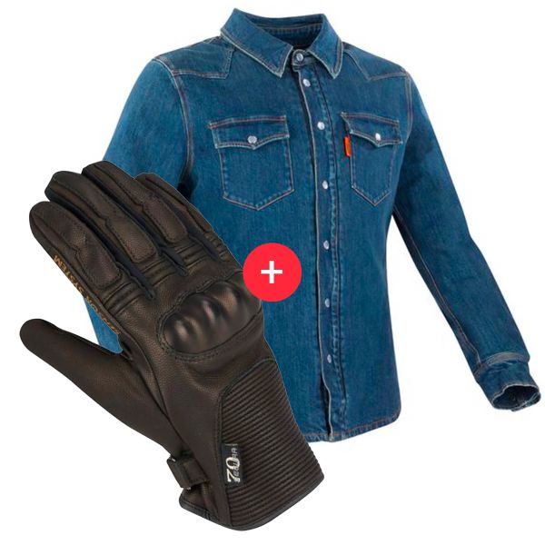 Giacche moto Segura Terence Blue + Swan Black