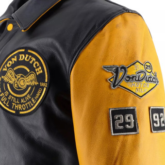 Von Dutch Brooklyn Leather Wash Nero Giallo
