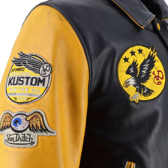 Von Dutch Brooklyn Leather Wash Nero Giallo