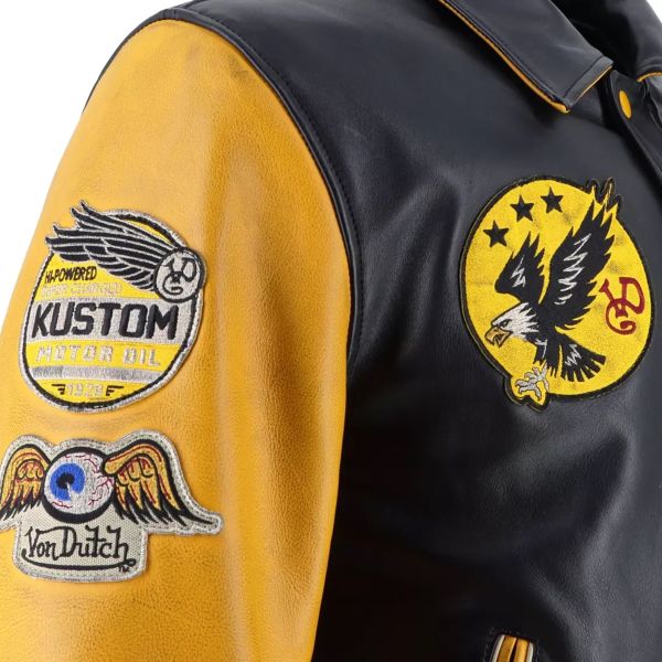 Von Dutch Brooklyn Leather Wash Nero Giallo