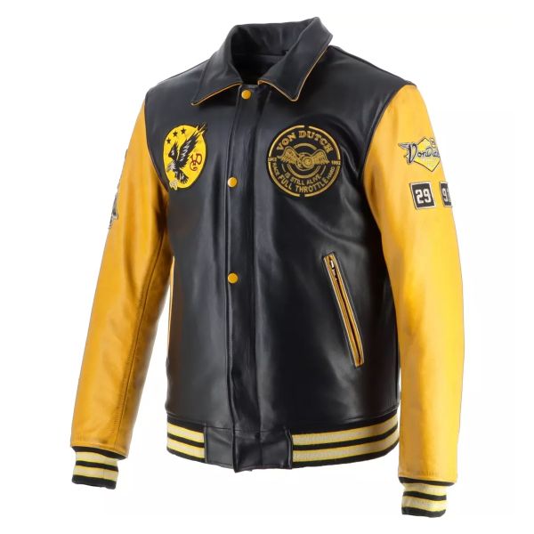 Von Dutch Brooklyn Leather Wash Nero Giallo