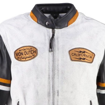 Von Dutch California Air Leather Bianco Nero Oro