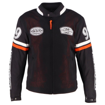 Giacche moto Von Dutch California Nero Bianco