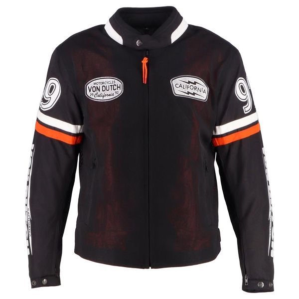 Giacche moto Von Dutch California Nero Bianco