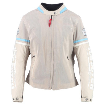 Giacche moto Von Dutch California Girl Air Mesh Argento Blu Cielo Bianco