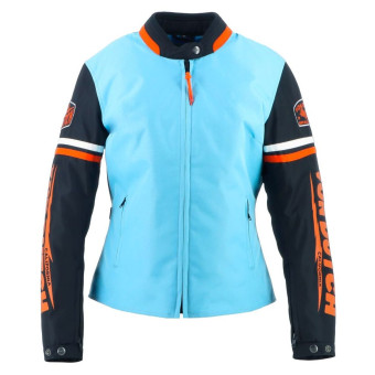 Giacche moto Von Dutch California Girl Cielo blu Nero Bianco Arancione