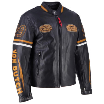 Von Dutch California Leather Nero Oro Bianco