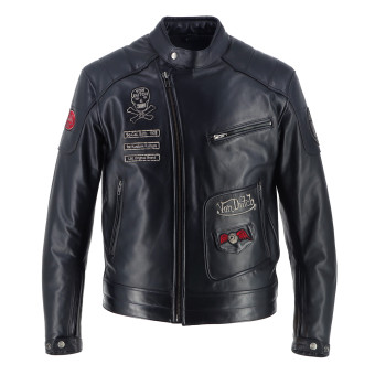 Giacche moto Von Dutch Coliseum Leather Rag Black