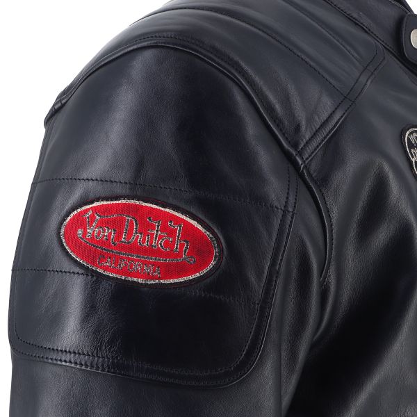 Von Dutch Coliseum Leather Rag Black