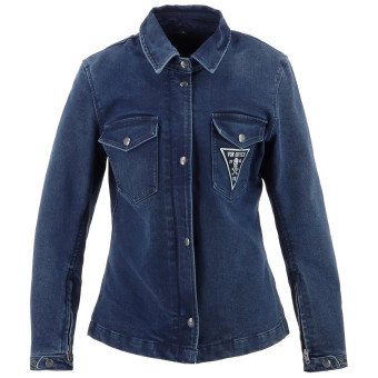 Giacche moto Von Dutch Pussycat Cotton Denim Blu Sporco