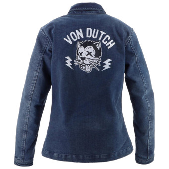 Von Dutch Pussycat Cotton Denim Blu Sporco