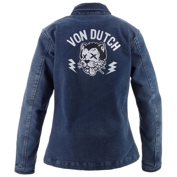 Von Dutch Pussycat Cotton Denim Blu Sporco