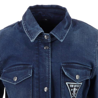 Von Dutch Pussycat Cotton Denim Blu Sporco