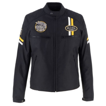 Giacche moto Von Dutch Race Now Nero Bianco Giallo