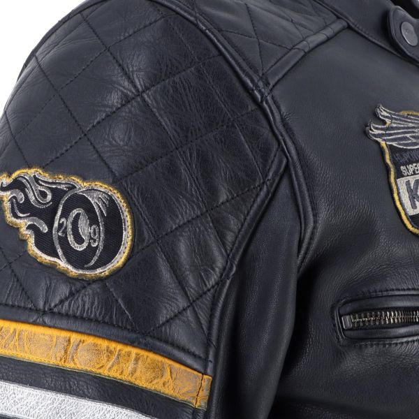 Von Dutch Race Now Leather Nero Bianco Giallo