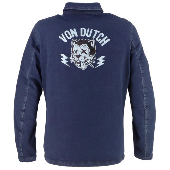 Von Dutch Stray Cat Coton Denim Blu Sporco