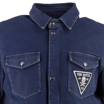 Von Dutch Stray Cat Coton Denim Blu Sporco