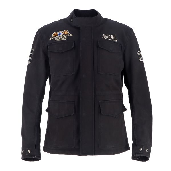 Giacche moto Von Dutch Warrior Canvas Black