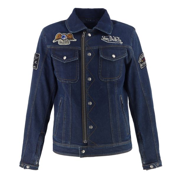 Giacche moto Von Dutch Westy Denim Blue Dirty