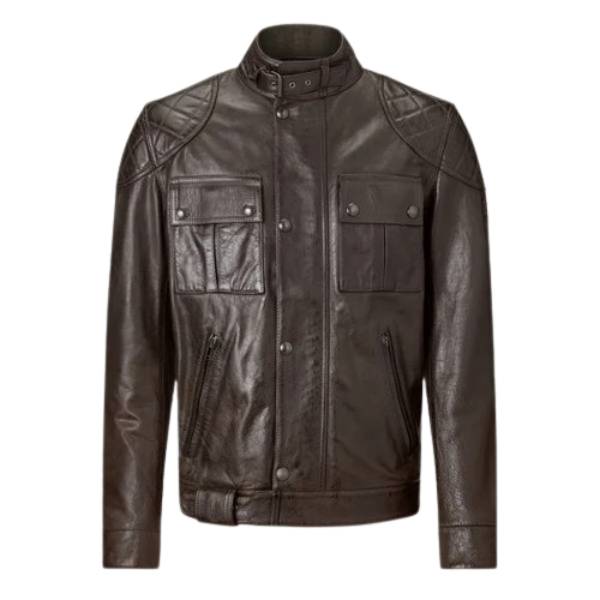 Giacche moto Belstaff Brooklands Leather Black Brown Giacche moto Belstaff Brooklands Leather Black Brown