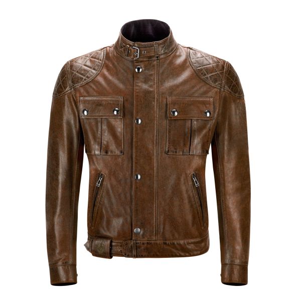 Giacche moto Belstaff Brooklands Leather Burnt Cureo Giacche moto Belstaff Brooklands Leather Burnt Cureo