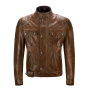 Giacche moto Belstaff Brooklands Leather Burnt Cureo