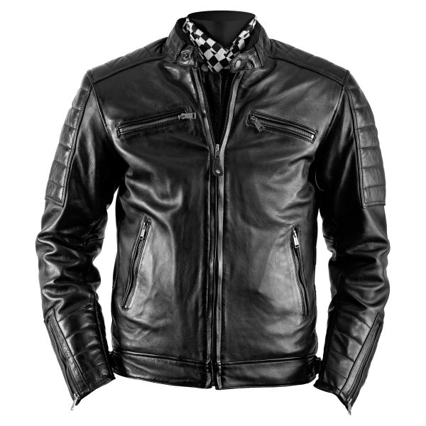 Giacche moto Helstons Cruiser Leather Rag Black