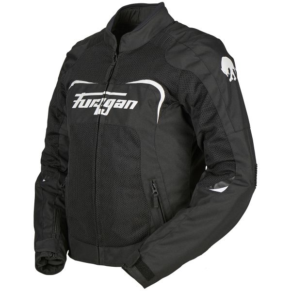 Furygan Cyane Vented Black White + Jet Lady D3O Black Pink